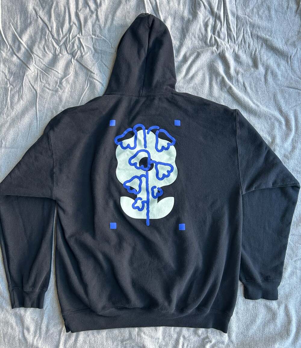 Figma Hoodie Size L Black Season 3 2024 Flower Graphic